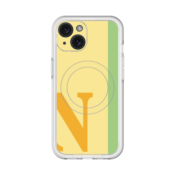 スリムプロテクションプレミアムケース with MagSafe［ オリジナル - initial color line - N yellow ］