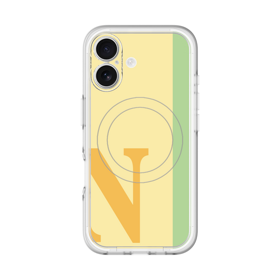 スリムプロテクションプレミアムケース with MagSafe［ オリジナル - initial color line - N yellow ］