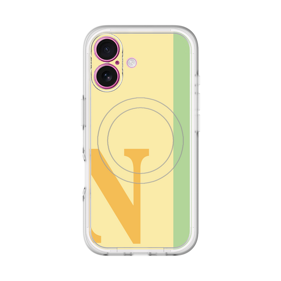 スリムプロテクションプレミアムケース with MagSafe［ オリジナル - initial color line - N yellow ］