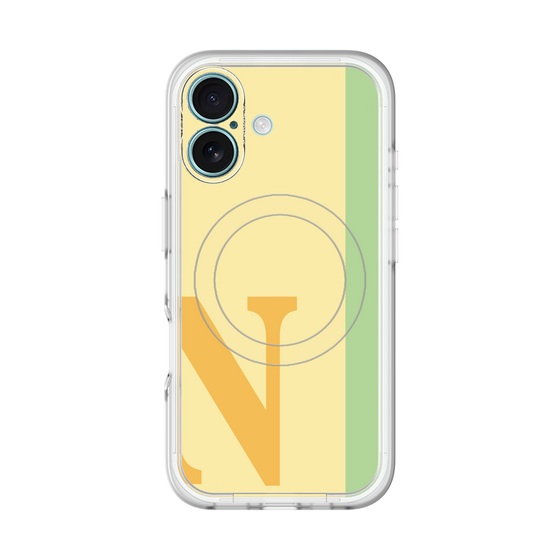 スリムプロテクションプレミアムケース with MagSafe［ オリジナル - initial color line - N yellow ］