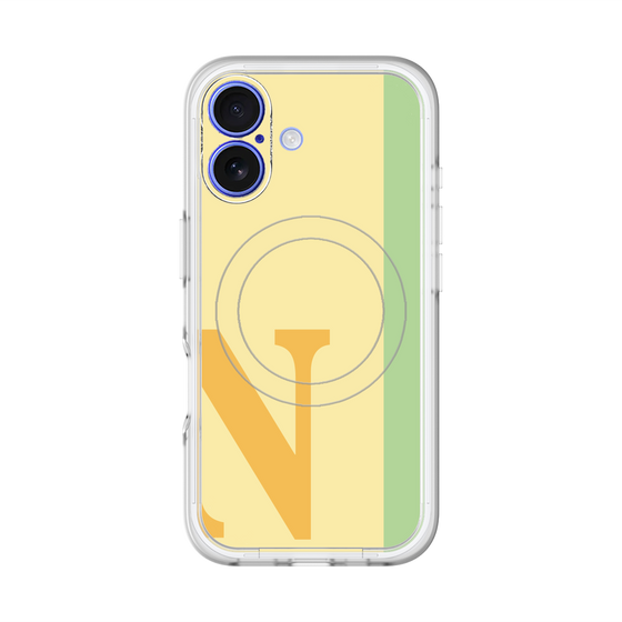 スリムプロテクションプレミアムケース with MagSafe［ オリジナル - initial color line - N yellow ］