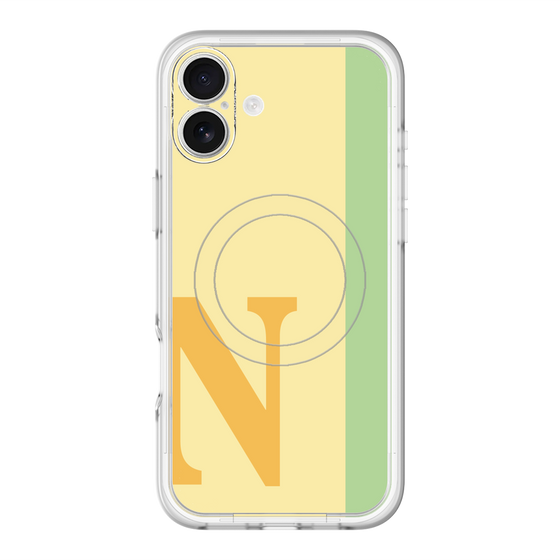 スリムプロテクションプレミアムケース with MagSafe［ オリジナル - initial color line - N yellow ］