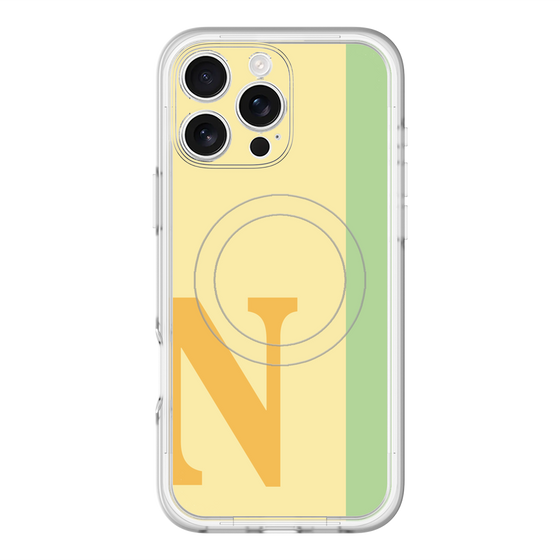 スリムプロテクションプレミアムケース with MagSafe［ オリジナル - initial color line - N yellow ］
