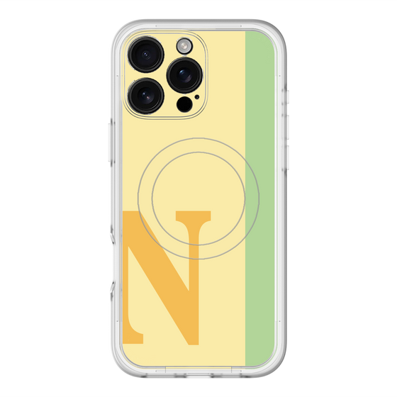スリムプロテクションプレミアムケース with MagSafe［ オリジナル - initial color line - N yellow ］