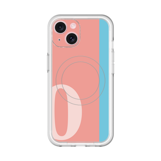 スリムプロテクションプレミアムケース with MagSafe［ オリジナル - initial color line - O pink ］