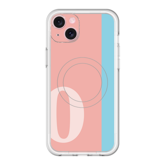 スリムプロテクションプレミアムケース with MagSafe［ オリジナル - initial color line - O pink ］