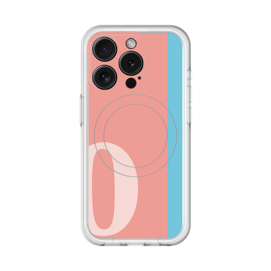 スリムプロテクションプレミアムケース with MagSafe［ オリジナル - initial color line - O pink ］