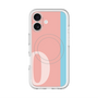 スリムプロテクションプレミアムケース with MagSafe［ オリジナル - initial color line - O pink ］
