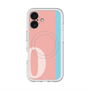 スリムプロテクションプレミアムケース with MagSafe［ オリジナル - initial color line - O pink ］