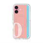 スリムプロテクションプレミアムケース with MagSafe［ オリジナル - initial color line - O pink ］