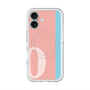 スリムプロテクションプレミアムケース with MagSafe［ オリジナル - initial color line - O pink ］