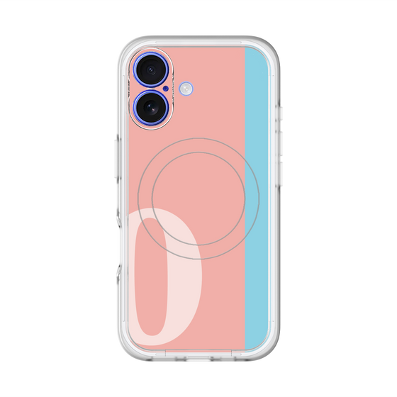 スリムプロテクションプレミアムケース with MagSafe［ オリジナル - initial color line - O pink ］