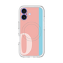スリムプロテクションプレミアムケース with MagSafe［ オリジナル - initial color line - O pink ］