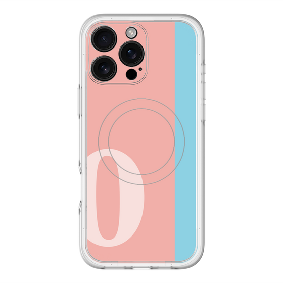 スリムプロテクションプレミアムケース with MagSafe［ オリジナル - initial color line - O pink ］