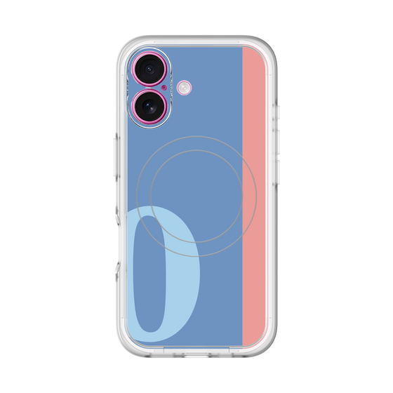 スリムプロテクションプレミアムケース with MagSafe［ オリジナル - initial color line - O blue ］
