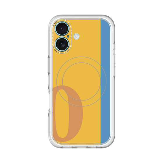 スリムプロテクションプレミアムケース with MagSafe［ オリジナル - initial color line - O orange ］