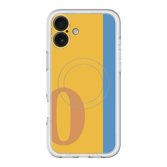 スリムプロテクションプレミアムケース with MagSafe［ オリジナル - initial color line - O orange ］
