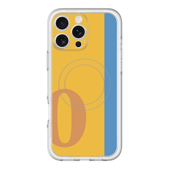 スリムプロテクションプレミアムケース with MagSafe［ オリジナル - initial color line - O orange ］