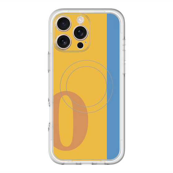 スリムプロテクションプレミアムケース with MagSafe［ オリジナル - initial color line - O orange ］