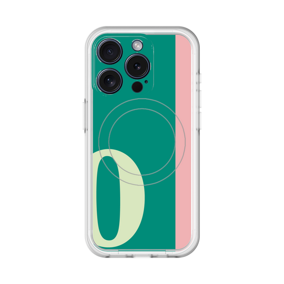 スリムプロテクションプレミアムケース with MagSafe［ オリジナル - initial color line - O green ］