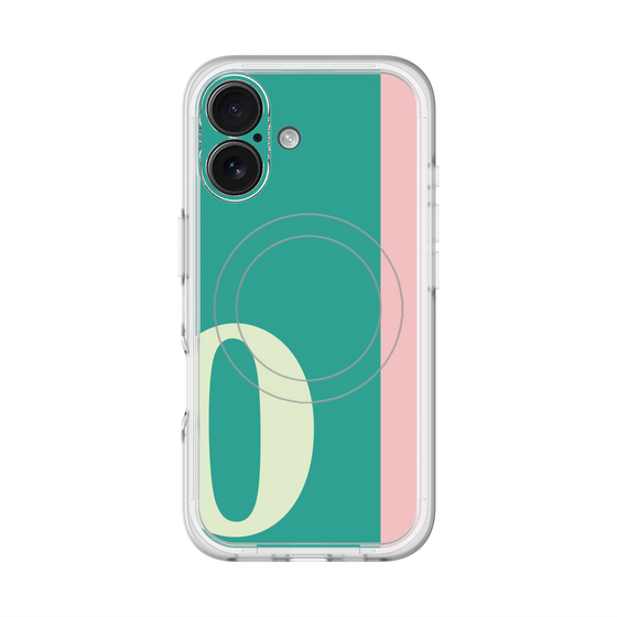 スリムプロテクションプレミアムケース with MagSafe［ オリジナル - initial color line - O green ］