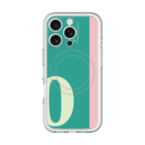 スリムプロテクションプレミアムケース with MagSafe［ オリジナル - initial color line - O green ］