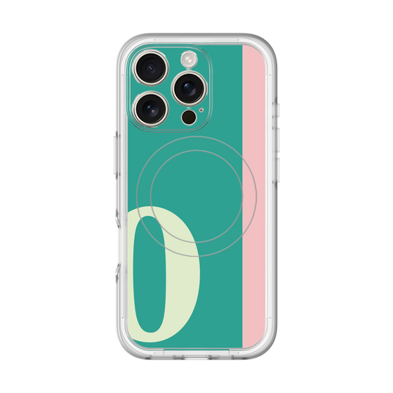 スリムプロテクションプレミアムケース with MagSafe［ オリジナル - initial color line - O green ］