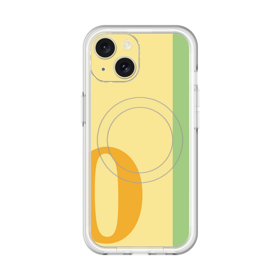 スリムプロテクションプレミアムケース with MagSafe［ オリジナル - initial color line - O yellow ］