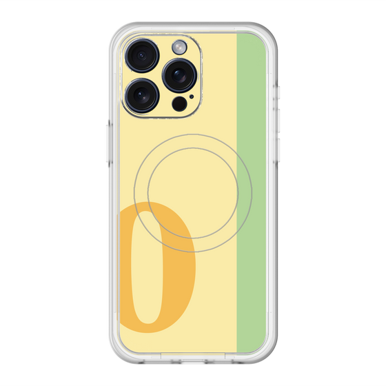 スリムプロテクションプレミアムケース with MagSafe［ オリジナル - initial color line - O yellow ］