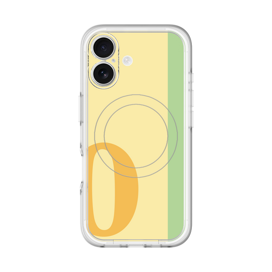 スリムプロテクションプレミアムケース with MagSafe［ オリジナル - initial color line - O yellow ］