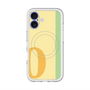 スリムプロテクションプレミアムケース with MagSafe［ オリジナル - initial color line - O yellow ］
