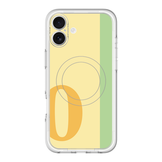 スリムプロテクションプレミアムケース with MagSafe［ オリジナル - initial color line - O yellow ］