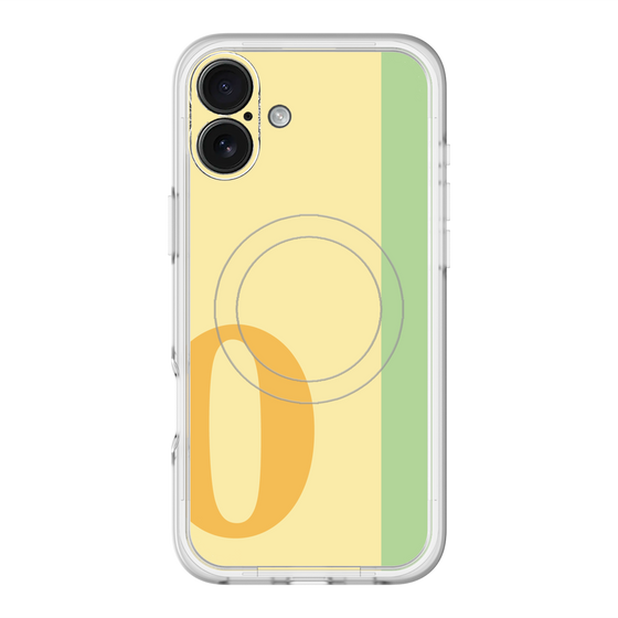スリムプロテクションプレミアムケース with MagSafe［ オリジナル - initial color line - O yellow ］