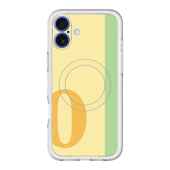スリムプロテクションプレミアムケース with MagSafe［ オリジナル - initial color line - O yellow ］