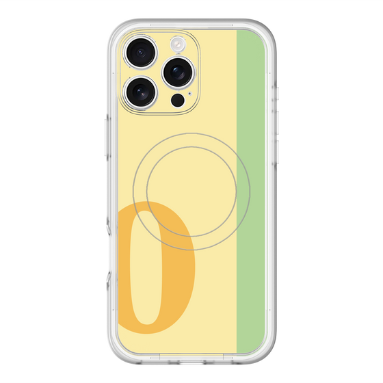 スリムプロテクションプレミアムケース with MagSafe［ オリジナル - initial color line - O yellow ］