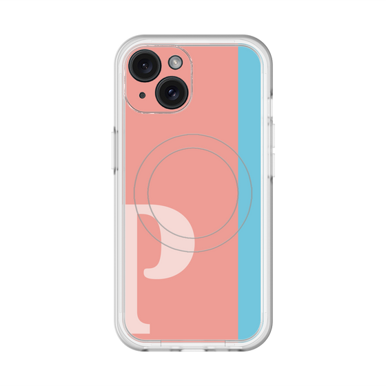 スリムプロテクションプレミアムケース with MagSafe［ オリジナル - initial color line - P pink ］