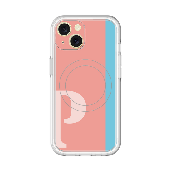 スリムプロテクションプレミアムケース with MagSafe［ オリジナル - initial color line - P pink ］
