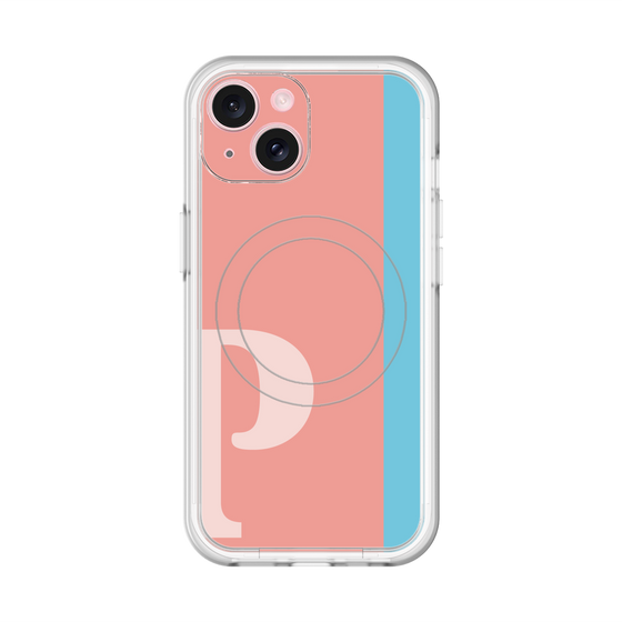 スリムプロテクションプレミアムケース with MagSafe［ オリジナル - initial color line - P pink ］