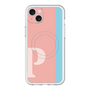 スリムプロテクションプレミアムケース with MagSafe［ オリジナル - initial color line - P pink ］