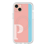 スリムプロテクションプレミアムケース with MagSafe［ オリジナル - initial color line - P pink ］