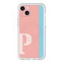 スリムプロテクションプレミアムケース with MagSafe［ オリジナル - initial color line - P pink ］
