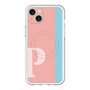 スリムプロテクションプレミアムケース with MagSafe［ オリジナル - initial color line - P pink ］