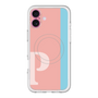 スリムプロテクションプレミアムケース with MagSafe［ オリジナル - initial color line - P pink ］