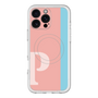 スリムプロテクションプレミアムケース with MagSafe［ オリジナル - initial color line - P pink ］