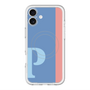 スリムプロテクションプレミアムケース with MagSafe［ オリジナル - initial color line - P blue ］