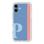 スリムプロテクションプレミアムケース with MagSafe［ オリジナル - initial color line - P blue ］