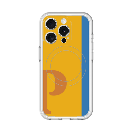 スリムプロテクションプレミアムケース with MagSafe［ オリジナル - initial color line - P orange ］