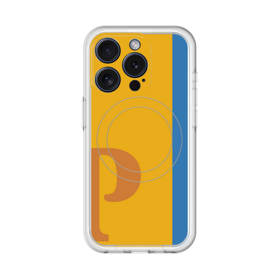 スリムプロテクションプレミアムケース with MagSafe［ オリジナル - initial color line - P orange ］