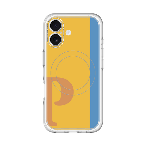 スリムプロテクションプレミアムケース with MagSafe［ オリジナル - initial color line - P orange ］