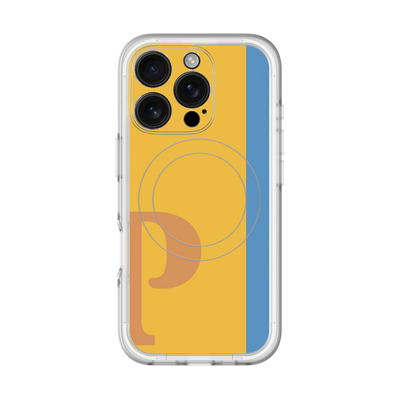 スリムプロテクションプレミアムケース with MagSafe［ オリジナル - initial color line - P orange ］